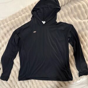 Athletic Black Hooded Long Sleeve